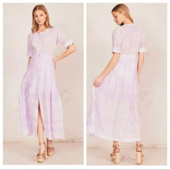 LoveShackFancy Dresses & Skirts - LoveShackFancy Pink tye dye long dress